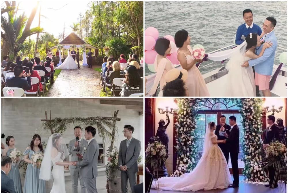 Tiantong Zhang officiating a wedding